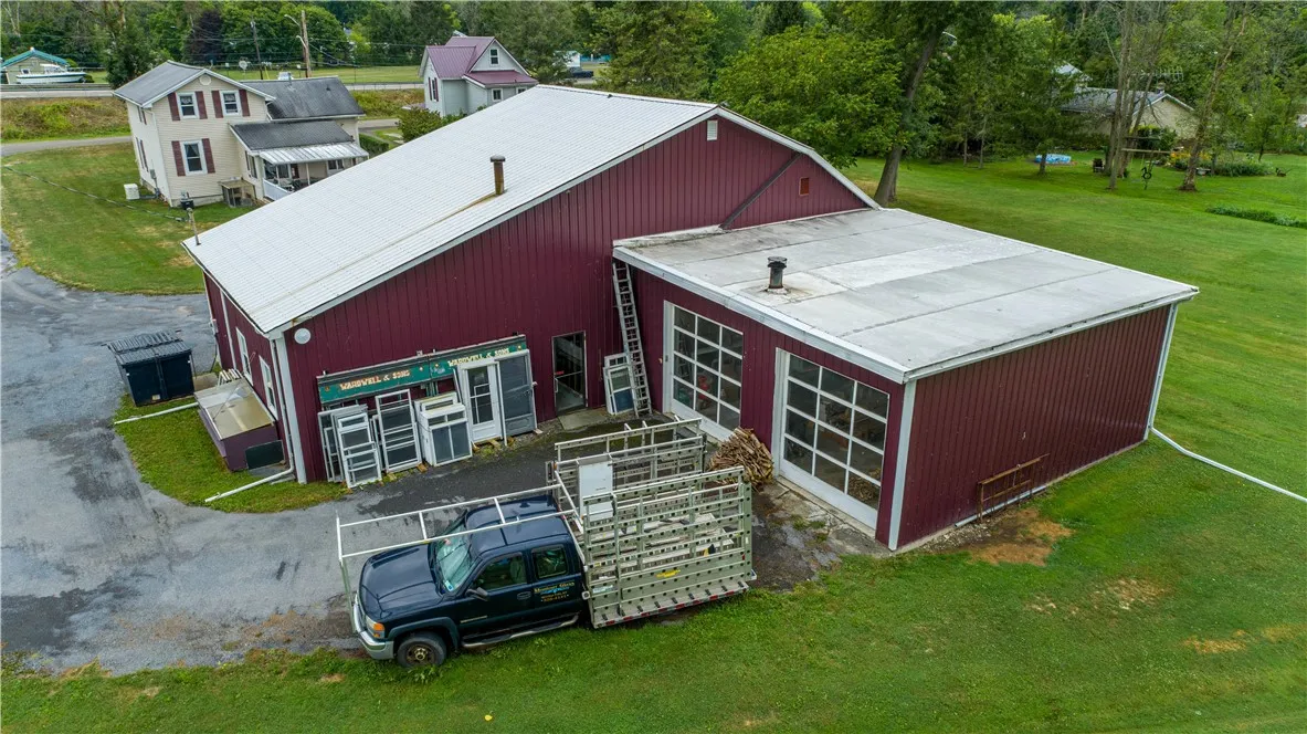 Aerial Of Pole Barn