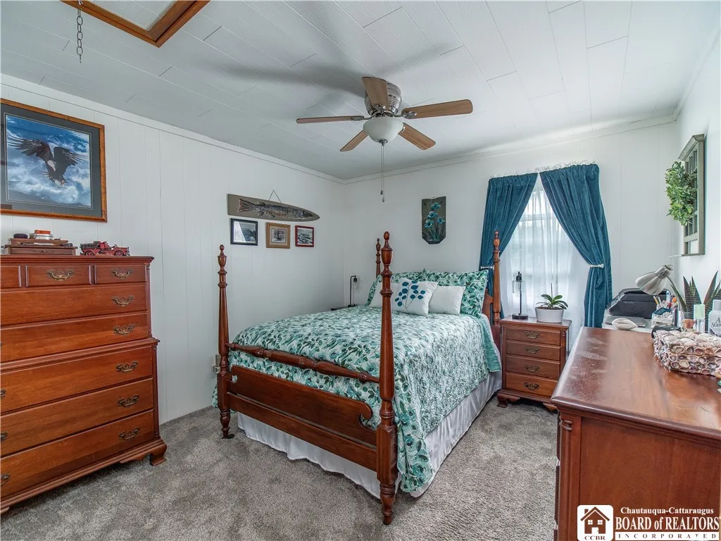 Primary bedroom on the front side of the house