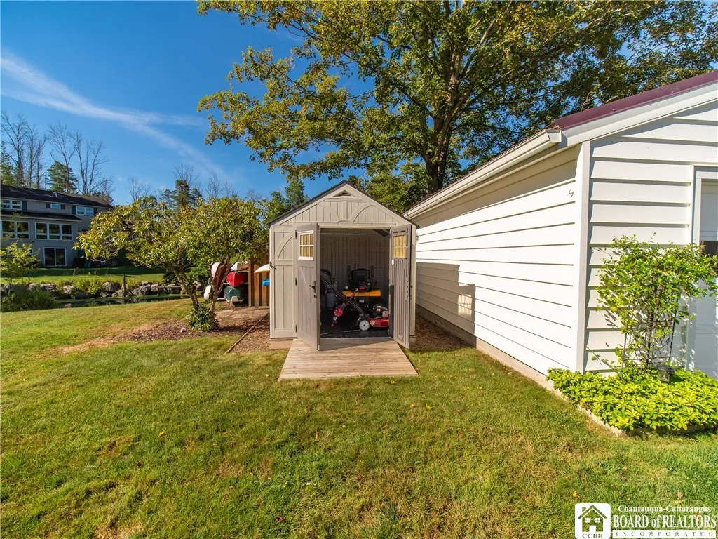 This shed is the smaller of the two