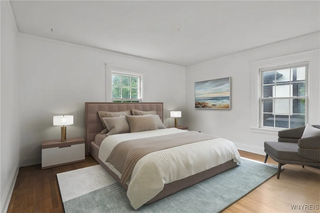 Primary bedroom with virtual staging