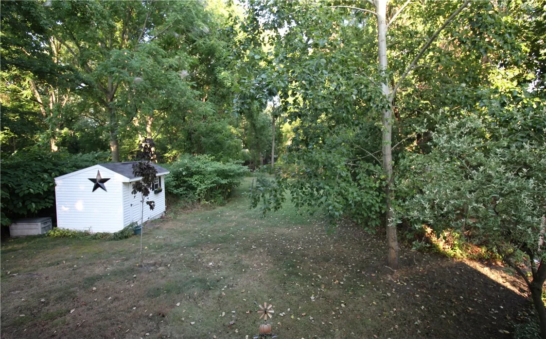 view of yard from back porch
