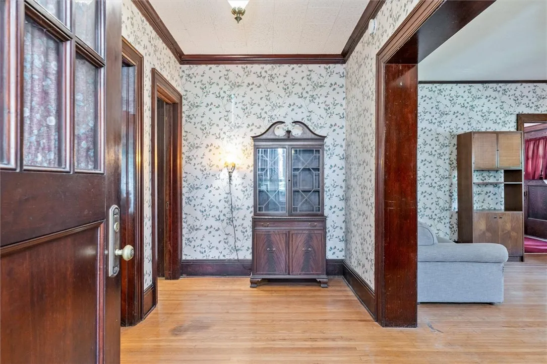 Gracious Foyer with gorgeous moldings