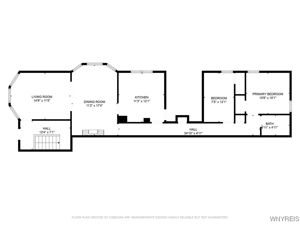 The 4 apartments are mirror images.  This is the layout.