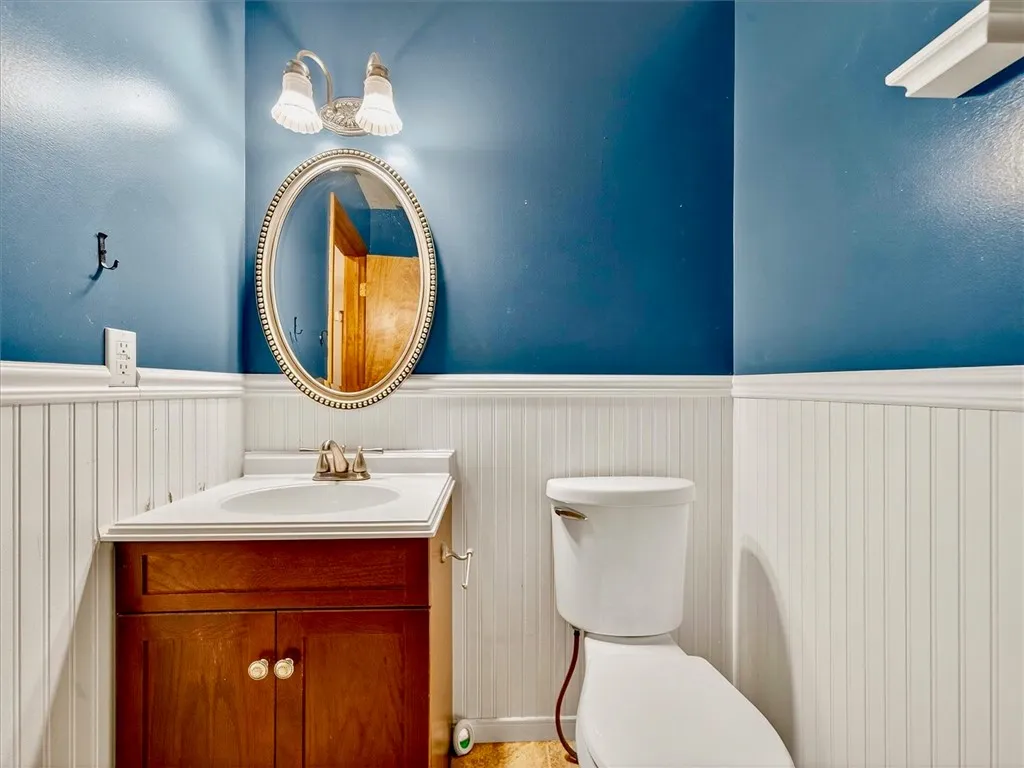 Half bath on the first floor