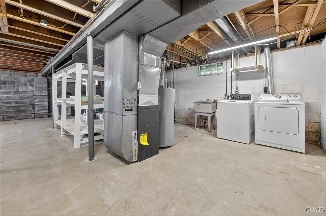 Basement and laundry