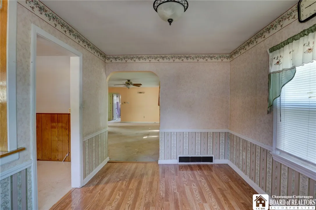 Dining room...laminate floor, open to living room