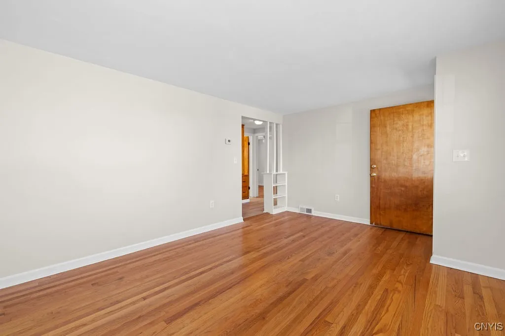 Living Room with Newly Refinished Hardwood Floors