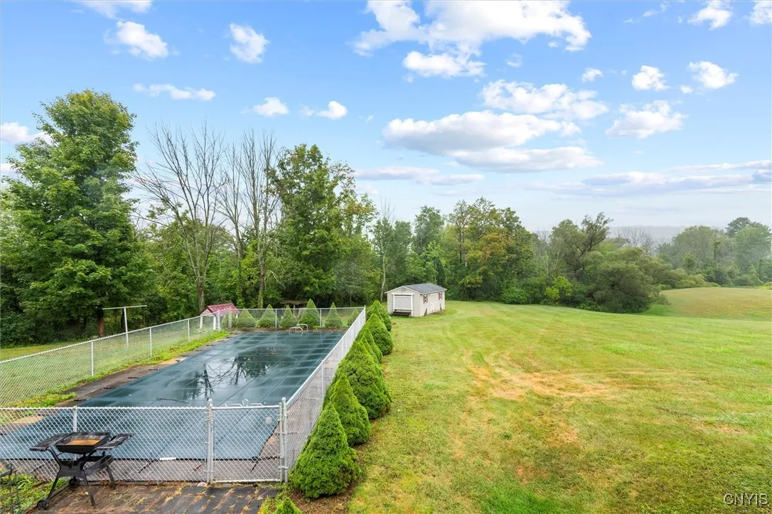 large landscaped and private pool