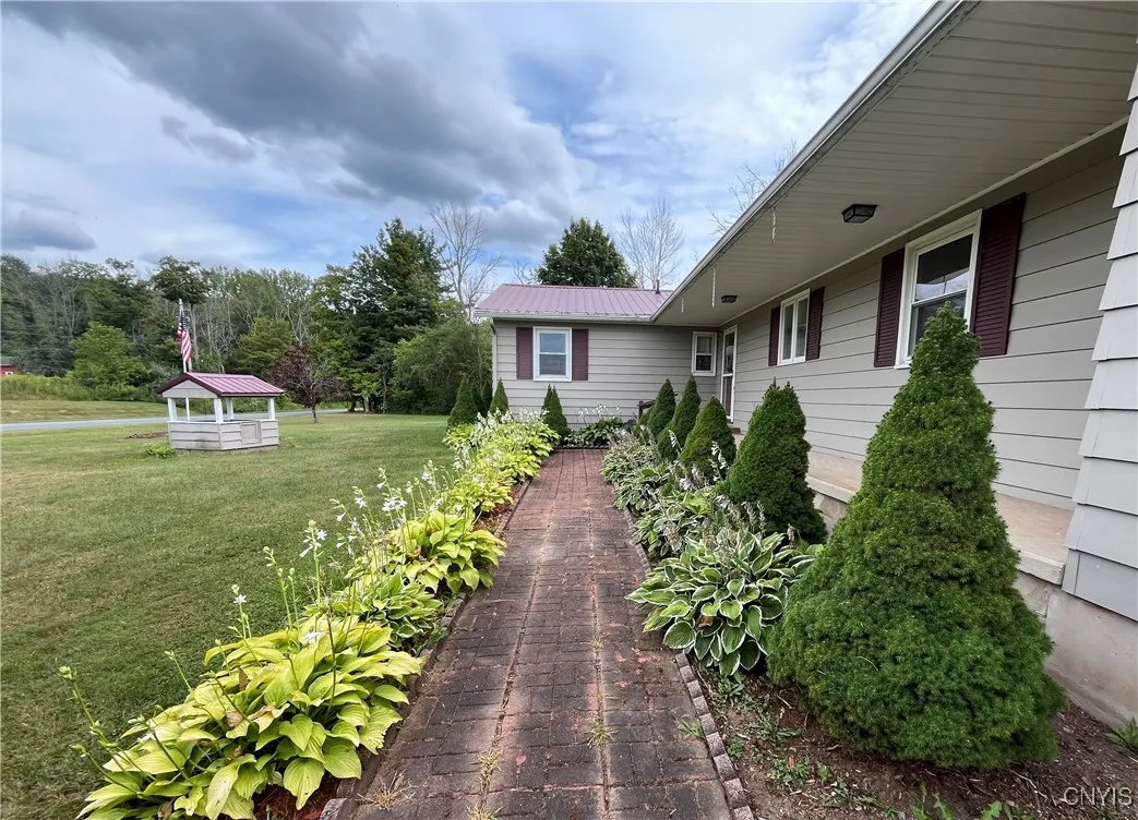 Nicely landscaped and well cared for.