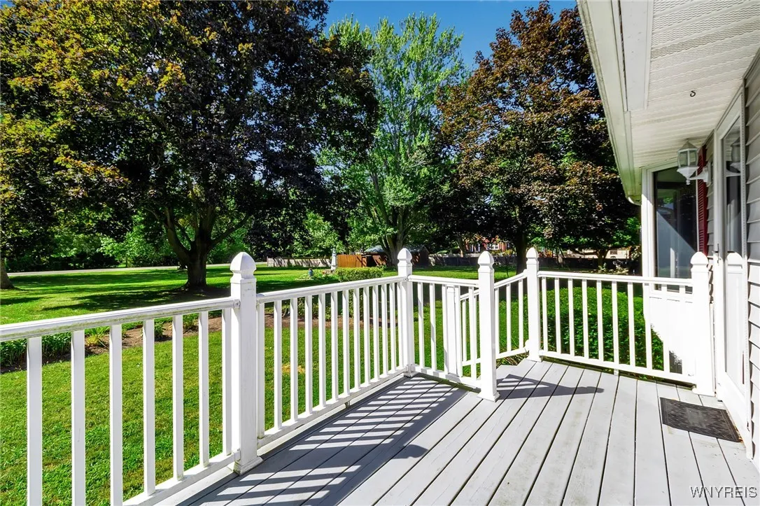 Rear deck.