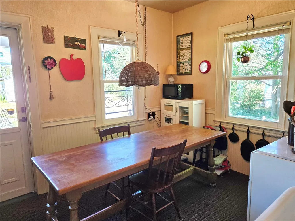 Lots of natural light in here, and the back door too.