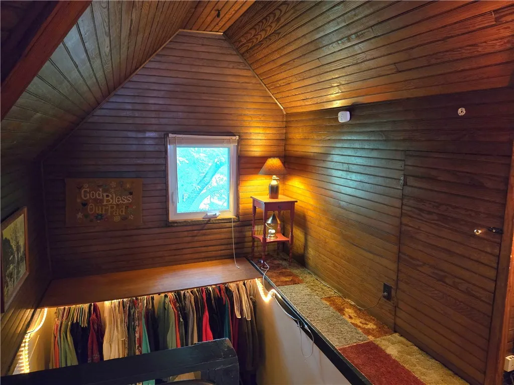 The last door on the second floor landing brings us to the finished attic.