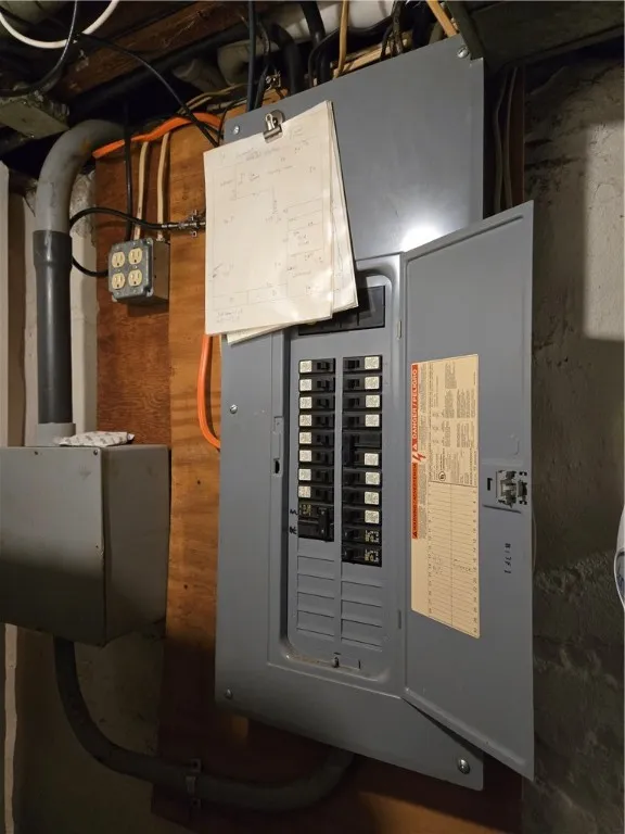 electrical panel box (smart meter is on the garage).