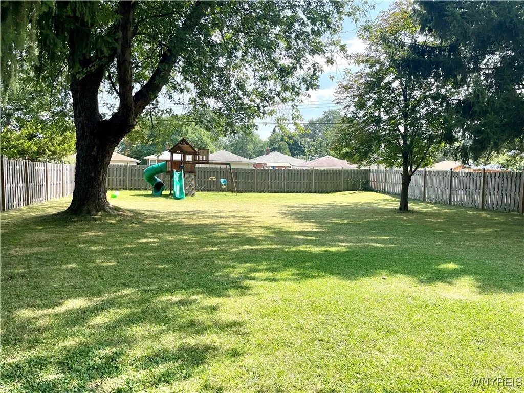 Large fully fenced yard.
