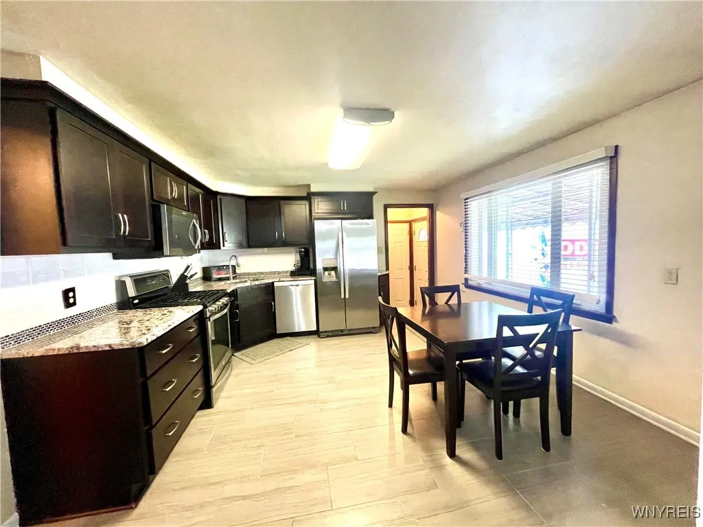 Remodeled Kitchen with granite counters.