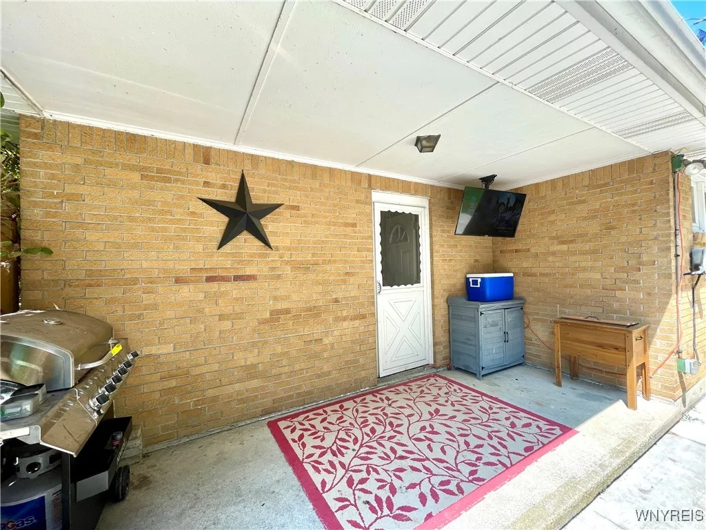 Covered back porch.