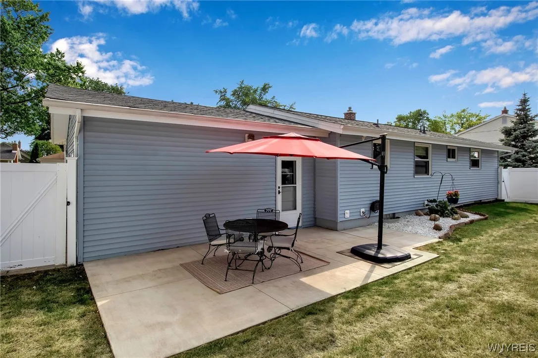 Fully fenced yard
