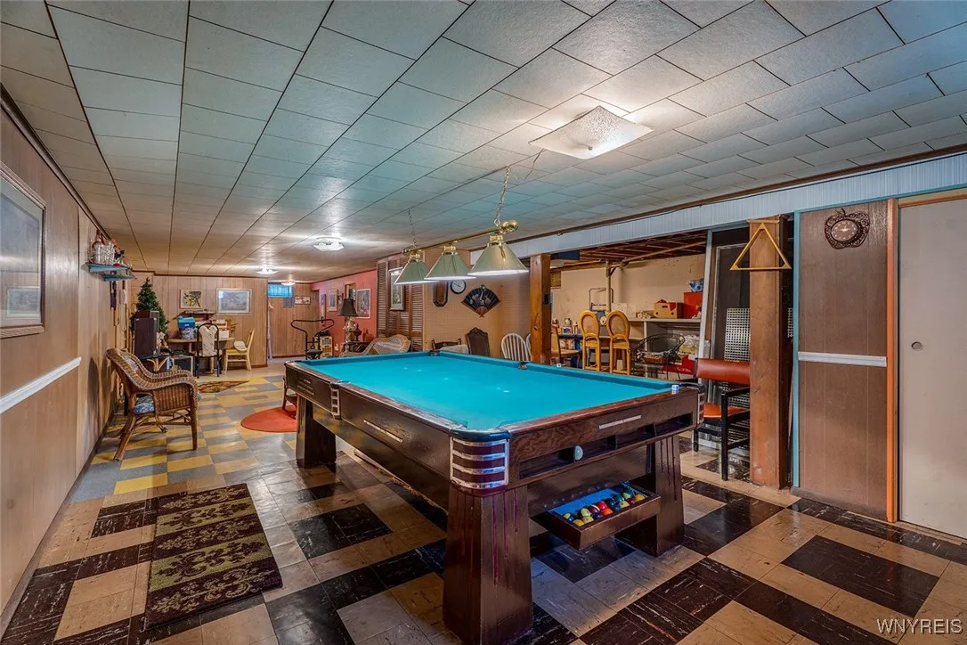 Basement with Pool Table