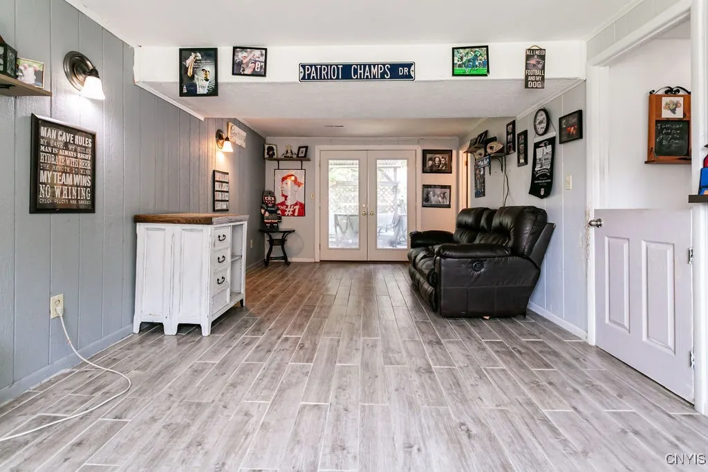 downstairs tiled room