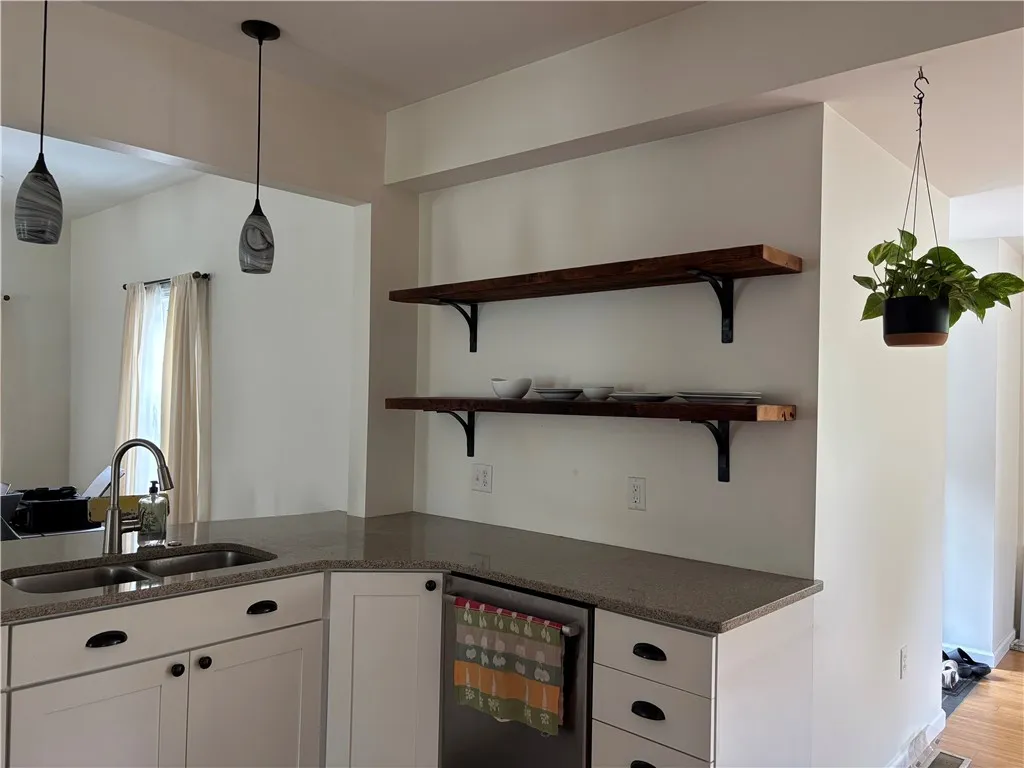 Kitchen with open shelving