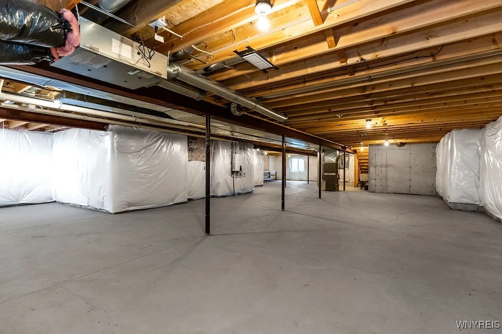 9' ceilings and an egress window make this basement ready for finishing