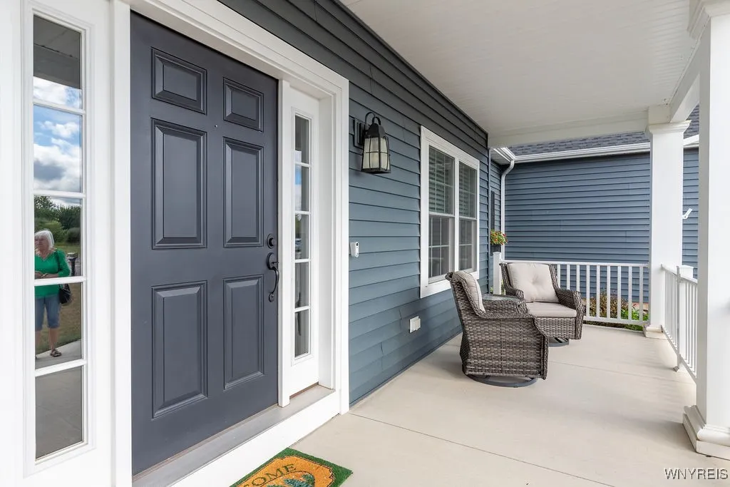 Enjoy coffee on your rocking chair front porch