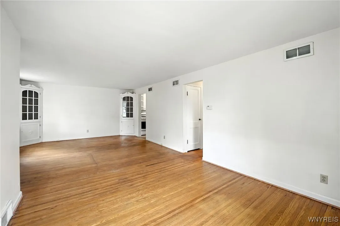 Convenient built in cabinets in the dining area