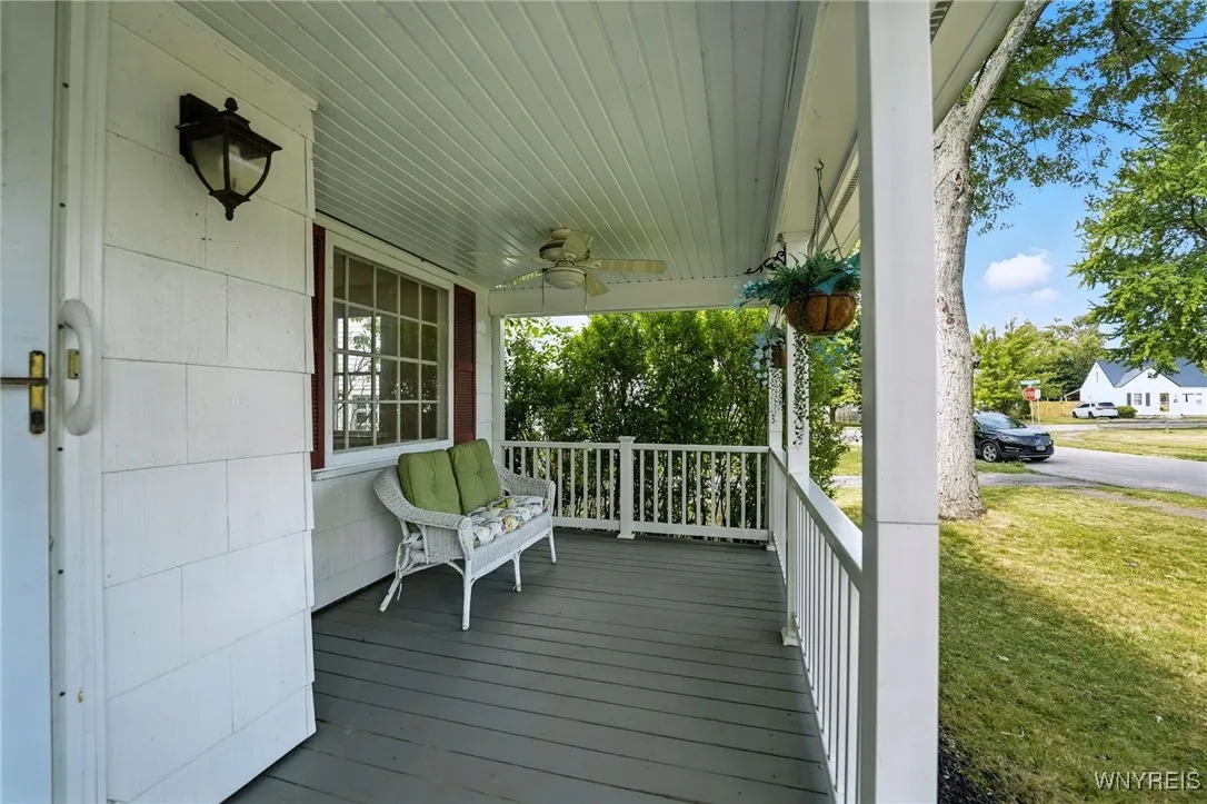 Enjoy morning coffee or cool evenings from the comfort of your covered front porch