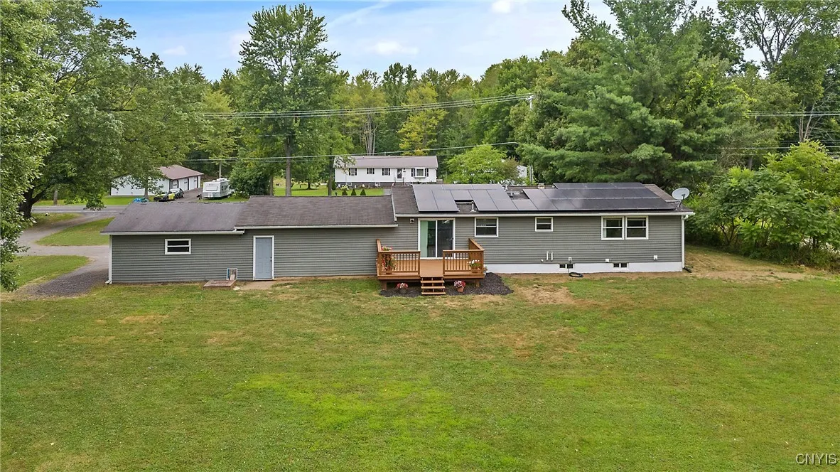 Back of home with Solar Panels