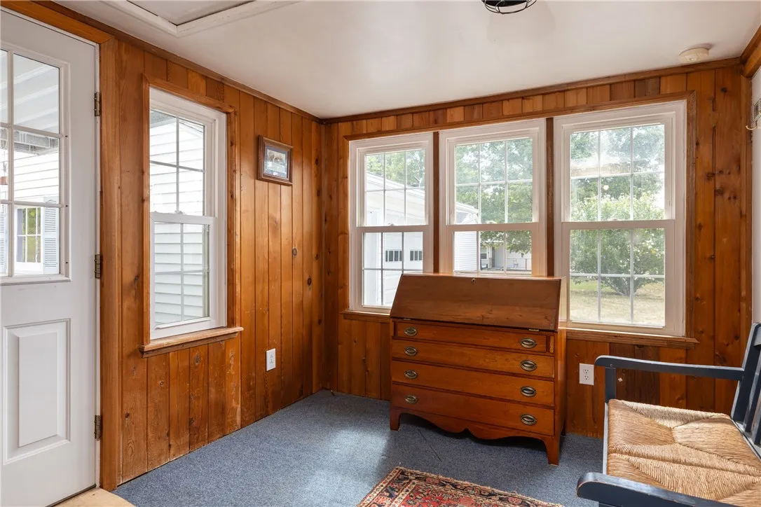 This is the back door mug room breezeway from the wheelchair ramp entrance