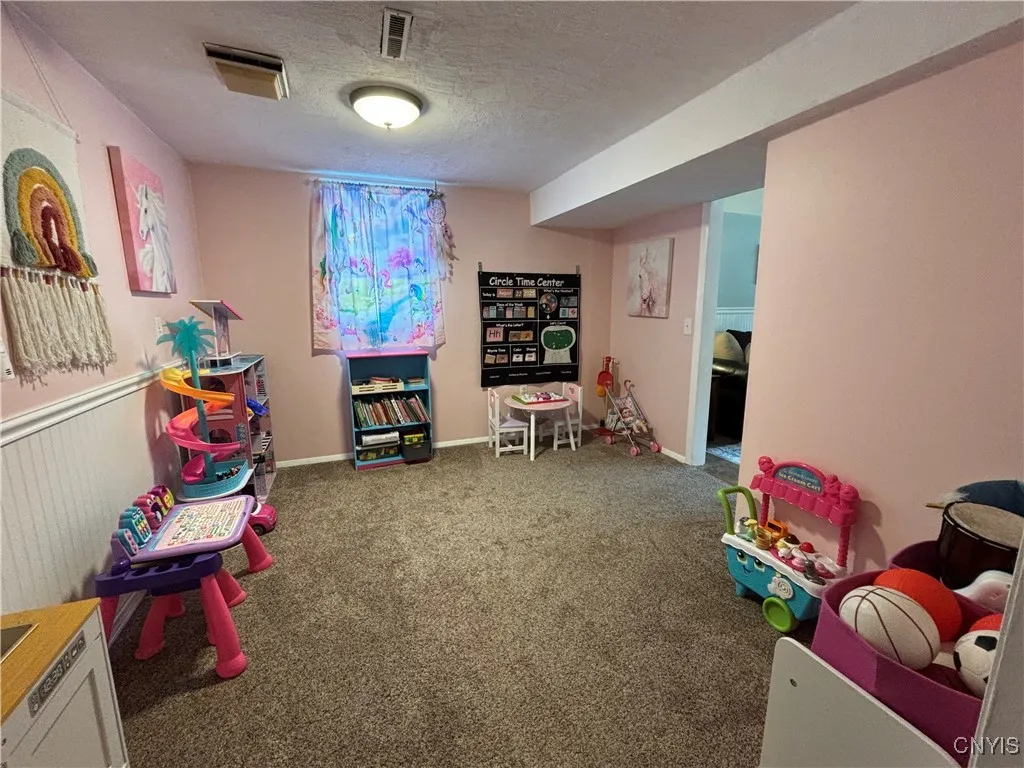 Playroom or potential craft or office area