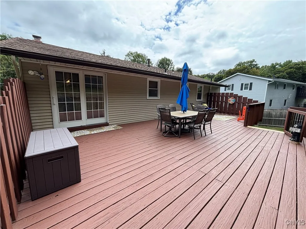 Huge deck For entertaining.