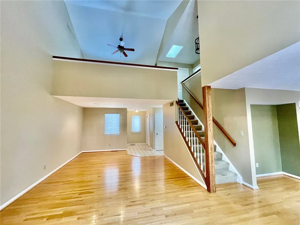 Great Room looking back to Foyer and Loft