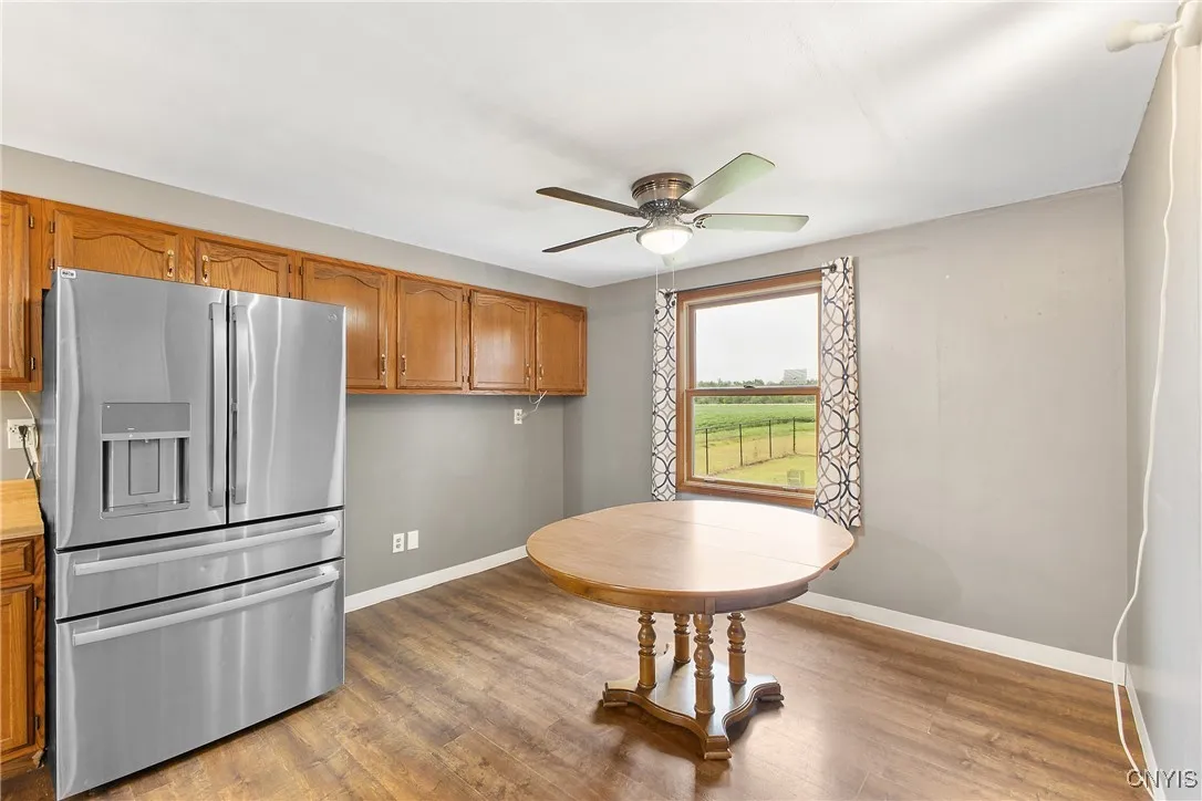   Extra area under the cabinets for your "special furniture piece".