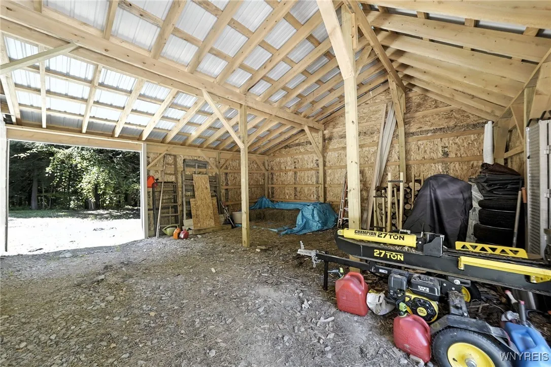 Drive through pole barn