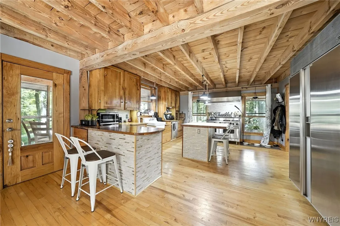 View from the  dining area to kitchen