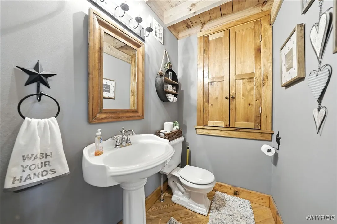 First floor half bath.