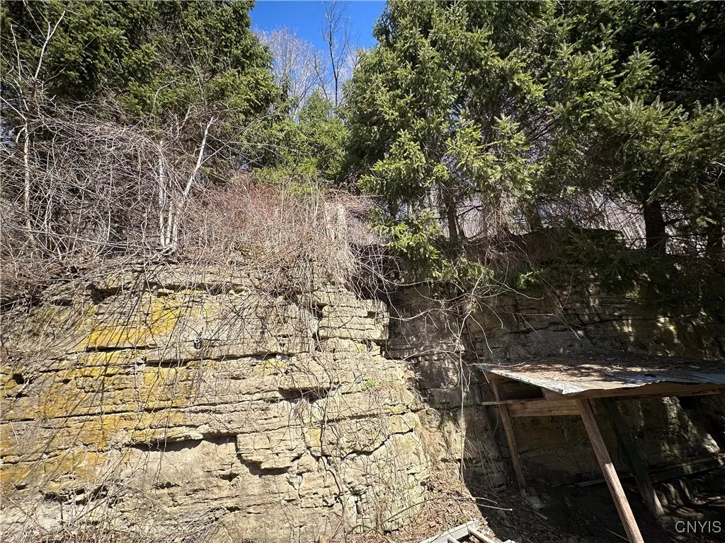 Rock Wall behind home