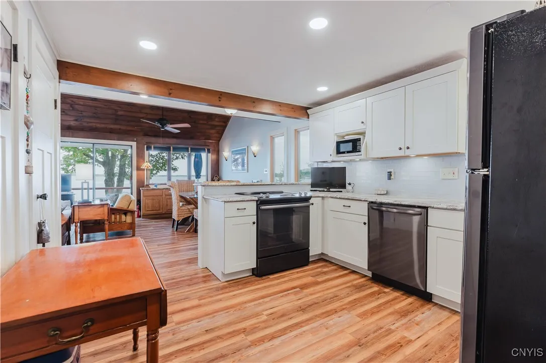 kitchen with views of riverfront