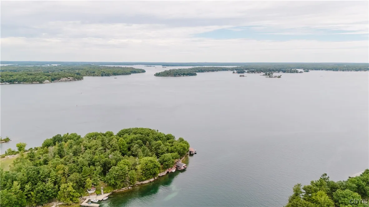 View with eel bay in the background looking toward Canada