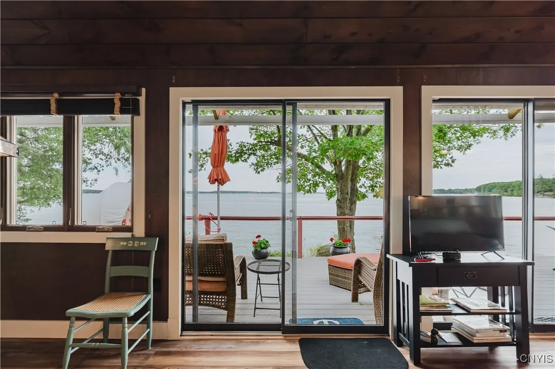 Front view from inside the living room