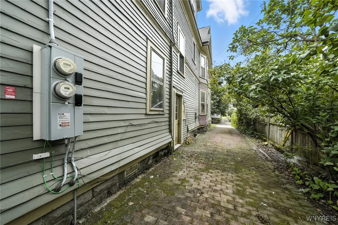 Brick driveway with all new service line into the house
