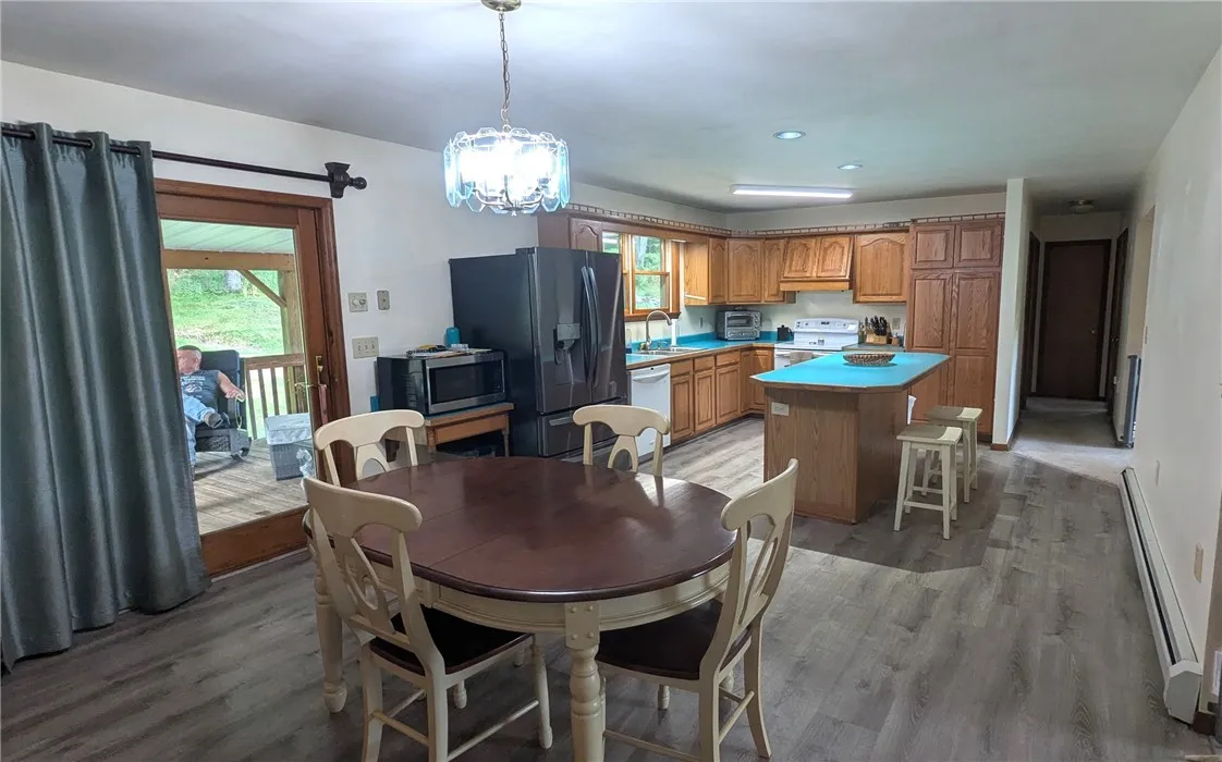 Spacious dining and kitchen