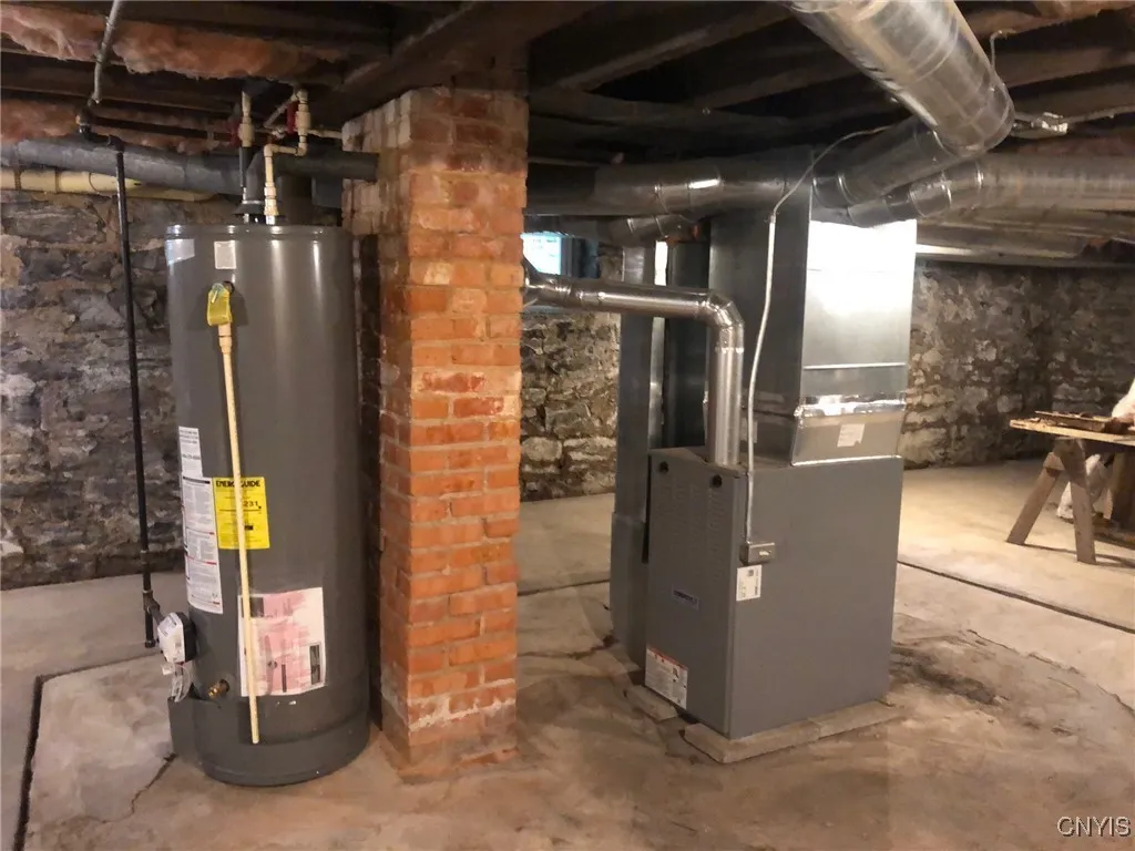 Basement -note new furnace furnace and hot water tank