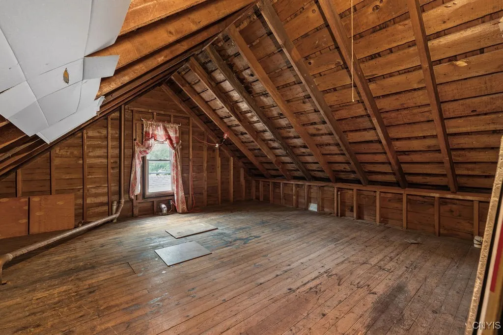 Unfinished attic space on the 2nd floor.