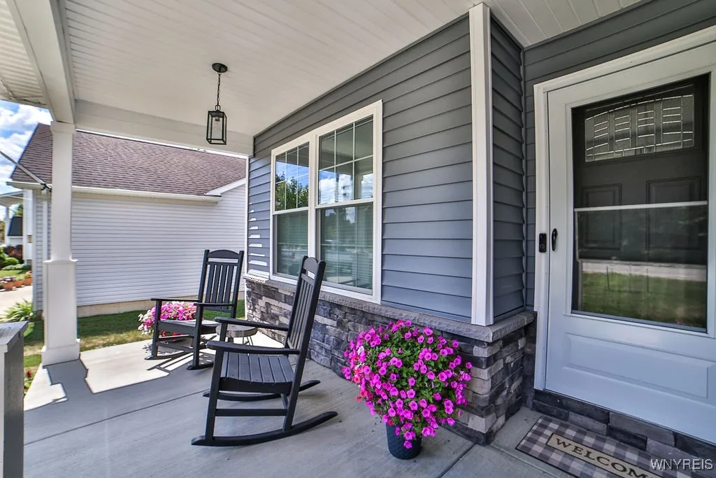 Inviting covered front porch