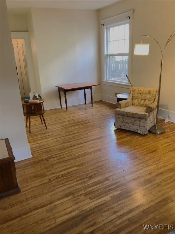 Open living and dining room