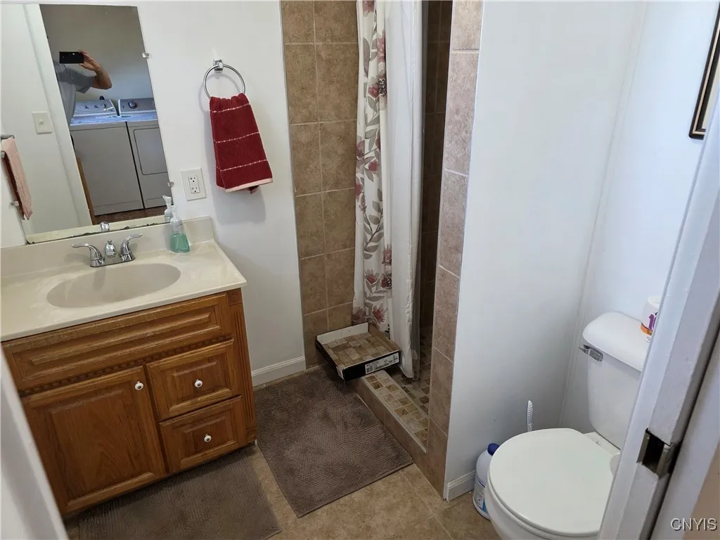 1st floor full bath with updated ceramic shower