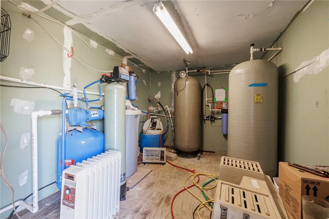 Water treatment system in rec hall.