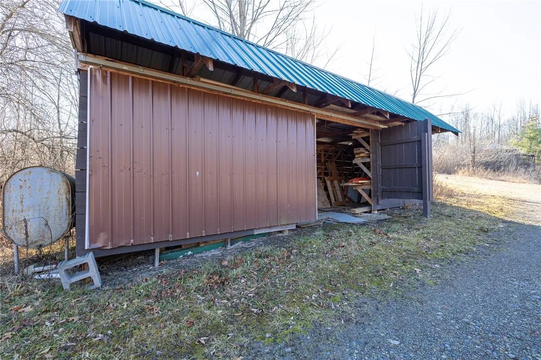 One of the pole barns for additional storage.